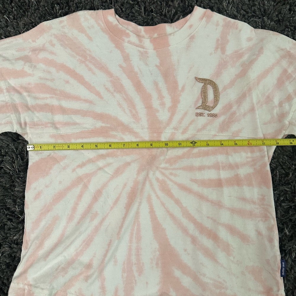 Disneyland Pink Tie Dye & Rose Gold Glitter Spirit Jersey Youth XL